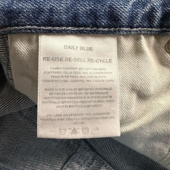 Daily Blue Denim “Burn” High Waist Straight Leg Jeans - size 31 NWT - Picture 4 of 6